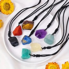 Naturstein  Rohstein Edelstein Anhänger Kette