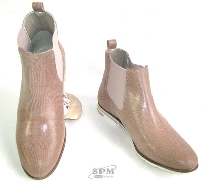 SPM Schuhe & Stiefel - Stiefletten Reiter Leder Altrosa Beige 39 Neu & Box