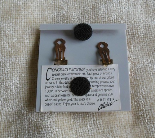 Artists Choice Vintage Handcrafted Artisan Earrings Wearable Art - Picture 2 of 2