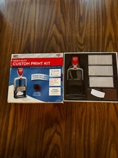Cosco 2000 Plus Heavy Duty Custom Self-Inking Stamp Black and Red Print Kit NEW
