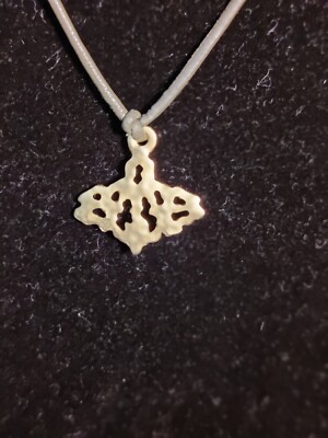 Sachin Babi Black Cord Necklace with Goldtone Charm