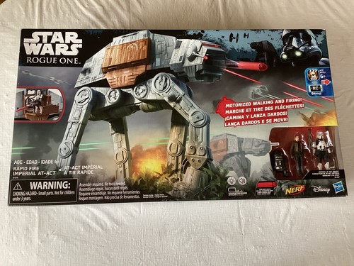 NEW STAR WARS ROGUE ONE RAPID FIRE IMPERIAL AT-ACT WITH DRIVER, JYN ERSO & C2-B5