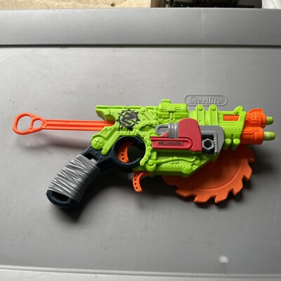Nerf Zombie Strike Crosscut Blaster Pistol Buzz Saw Dart Gun