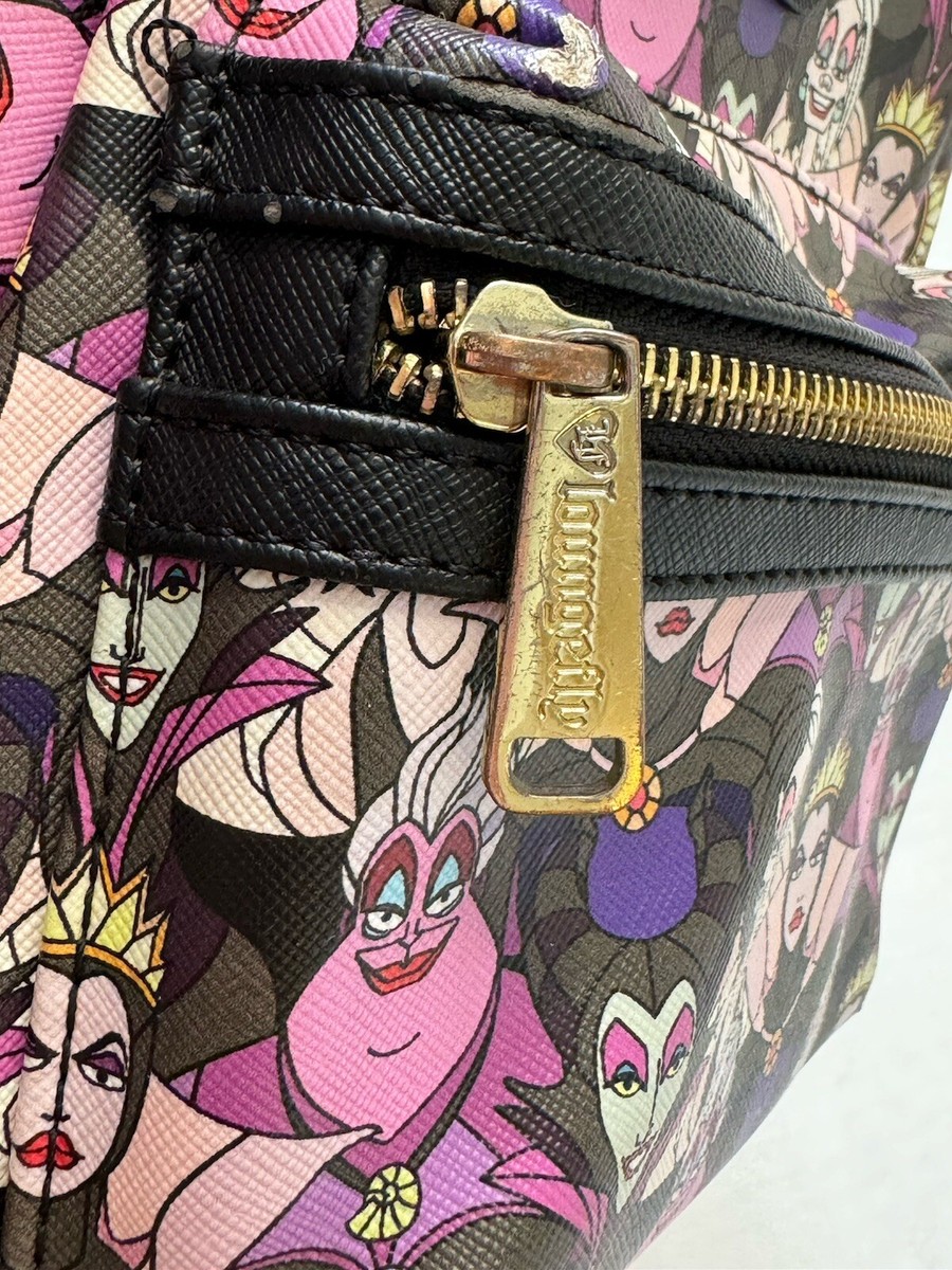 DISNEY LOUNGEFLY Villains Mini Backpack Ursula Cruella 