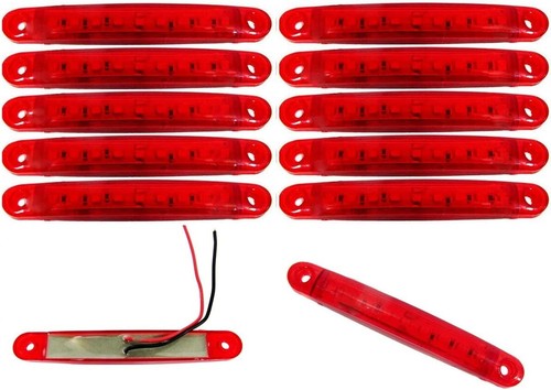 10x 9 LED Begrenzungsleuchten 12V 24V Rot Positionsleuchten LKW PKW Anhänger Е9 - Bild 2 von 4