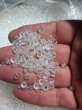 Crystal Clear 6mm Rondelle faceted spacer beads 1000pc made in USA