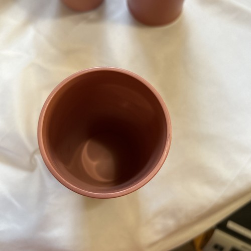 Set Of 6 Dusty Rose Drinking Glasses #115 Stackable Unbreakable USA VTG - Picture 6 of 6
