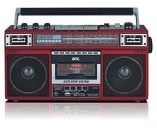 Red Boombox MP3 Conversion Radio to Cassette AM FM Ghetto Blaster Bluetooth Z