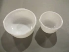 2 Vintage White Glasbake for Sunbeam Milk Glass Mixing Bowl