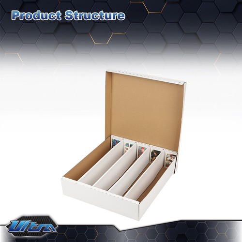 5000 Count 5 Row Corrugated Cardboard Box Sport Trading Card Storage - Picture 3 of 9