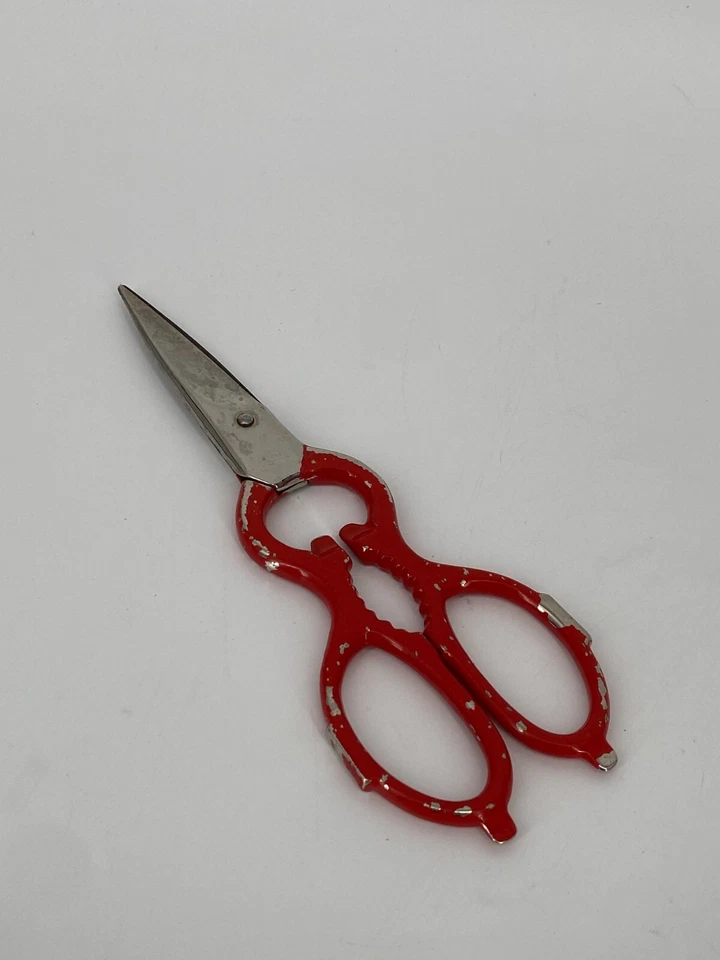 * P.A.S. SOLINGEN SCHERE KÜCHE HAUSHALT MEHRZWECK GERMANY ROT CHROM