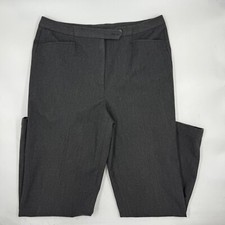 Talbots Womens Stretch Pants Size 8 Gray Poly Blend Career Comfort Straight Leg