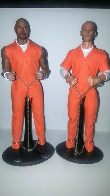 HOBBS AND SHAW 1/6 SCALE PRISON SCENE FIGURES