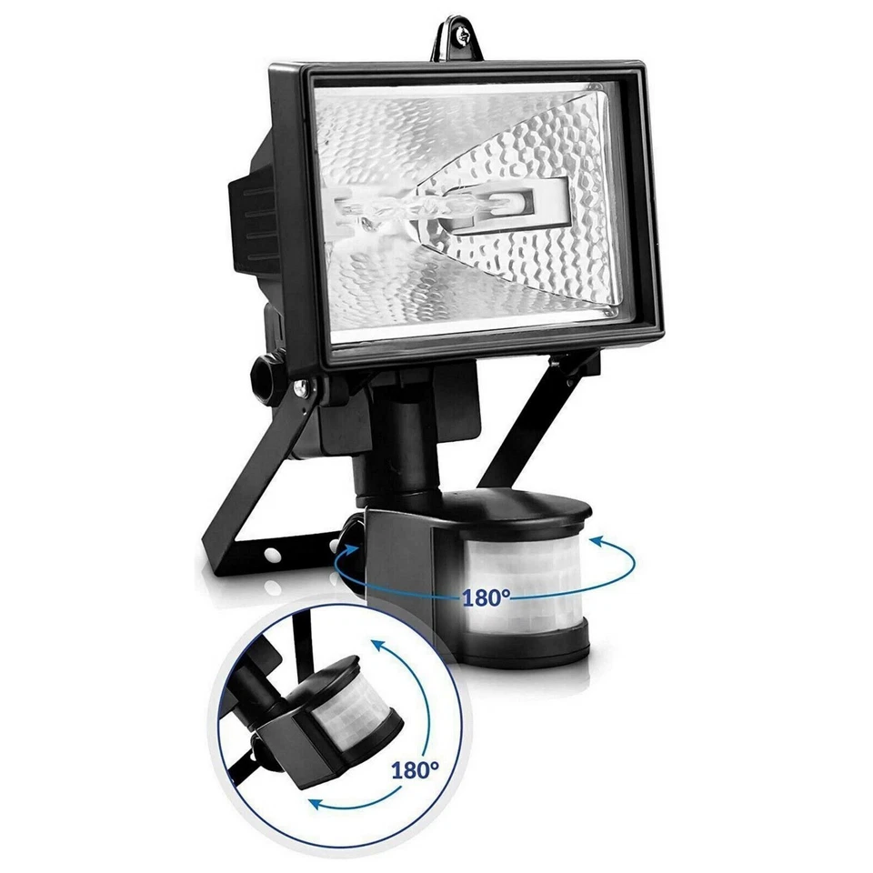 120W/400W PIR Motion Sensor Floodlight Security Outdoor Garden Halogen Lighting - Image 4 of 4