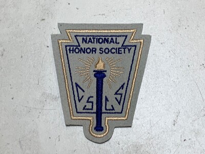 CUSTOM MADE National Honor Society Patch - Gray, Gold, And Blue