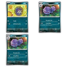 3 Card Pokemon TCG - SV09: Koffing 091/159 & Weezing 092/159 LP
