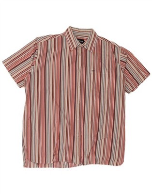 TOM TAILOR Herren Kurzarm Hemd 2XL Mehrfarbig Gestreift Baumwolle NZ09