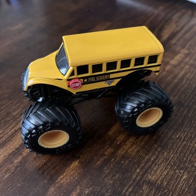 Monster Jam Fuel Academy Yellow Bus Wheels Loose Truck HTF 1/64 Diecast