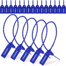 1000x 25cm Blue Numbered Security Tags – Plastic Pull-Tight Security Seals