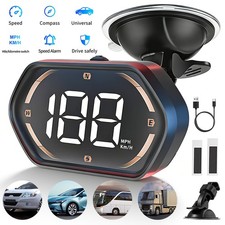 Digital Hud Speedometer Mph Car Head up Display Gps Speed W/Suction Cup Bracket