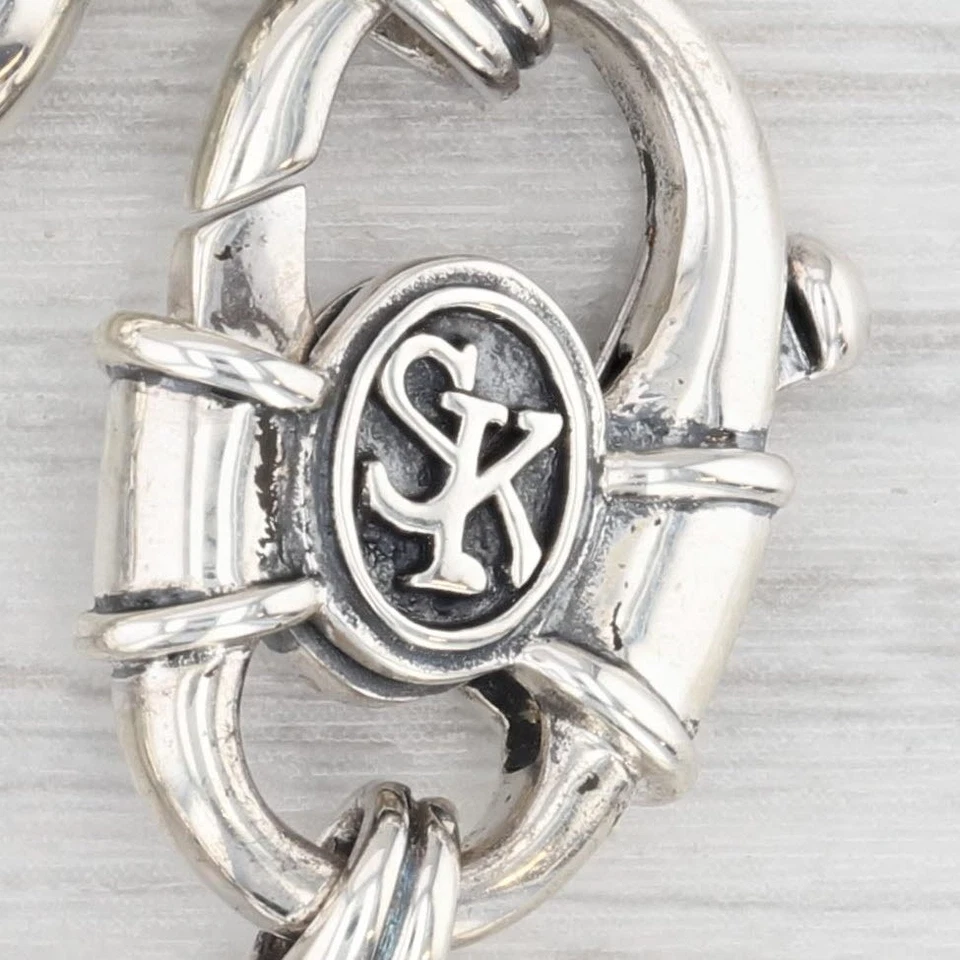 Pulsera de eslabones gruesos amatista Scott Kay plata de ley 5,75" 15,8 mm Foto 4 de 4