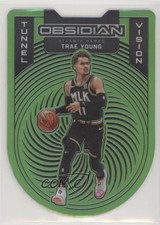 2020 Panini Obsidian Tunnel Vision Electric Etch Green Flood Trae Young #5 1u6