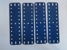MECCANO LOT DE 4 PLAQUES EN PLASTIQUE BLEUES 3X11 TROUS red 194 d
