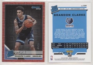 2019-20 Panini Donruss Rated Red Infinite /99 Brandon Clarke #220 Rookie RC