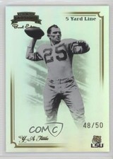 2008 Press Pass Legends Bowl Edition 5 Yard Line 48/50 YA Tittle #56 HOF 0af