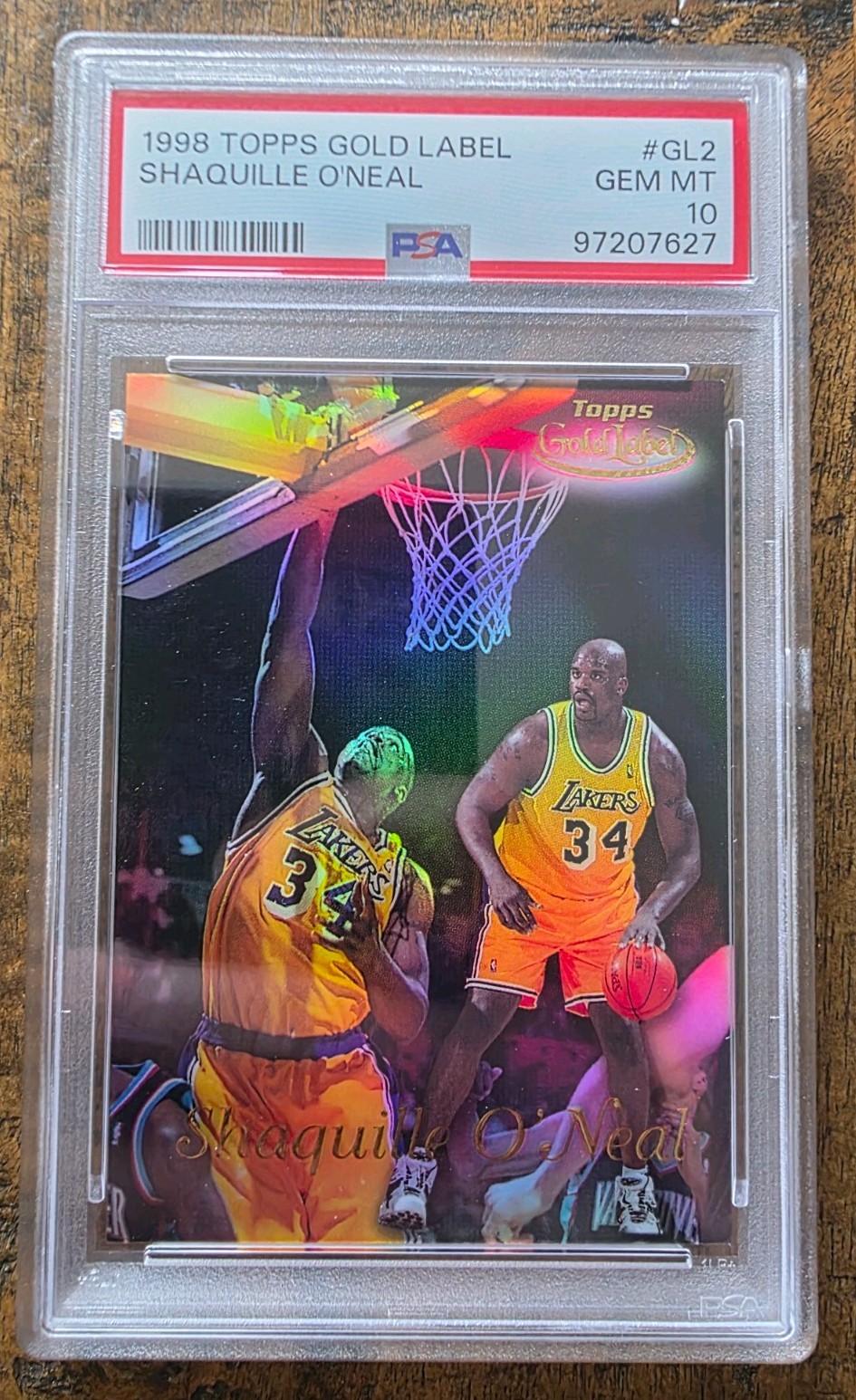 RARE 🔥 1998-99 Topps Gold Label Shaquille O'Neal #GL2 PSA 10 💎