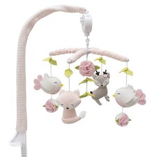 Baby Musical Mobile - Ava Birds  Crib Toy, Knitted Woodland Characters, Nursery