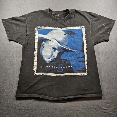 VINTAGE 90s Garth Brooks American Country Double-sided T-shirt Men's Size  Large