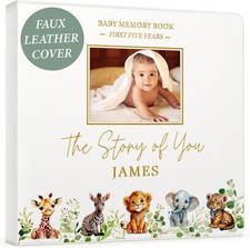 PERSONALIZED Baby Book Baby Memory Book Keepsake Boy/Girl I First 5 Year I