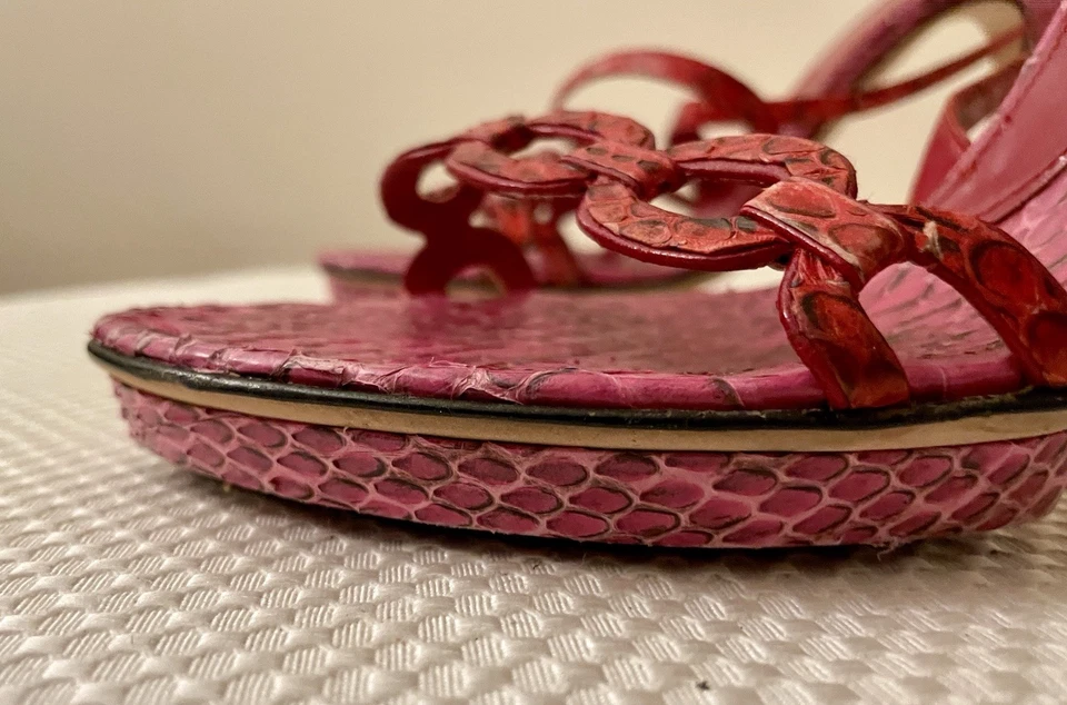 Dolce & Gabbana Women’s Python ￼Shoes Size 40.5 Color fuchsia - Image 2 of 4