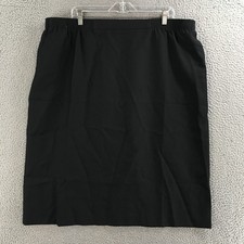 Alfred Dunner Skirt Women 22W Pull On Casual Elastic Waist Stretch Black NEW