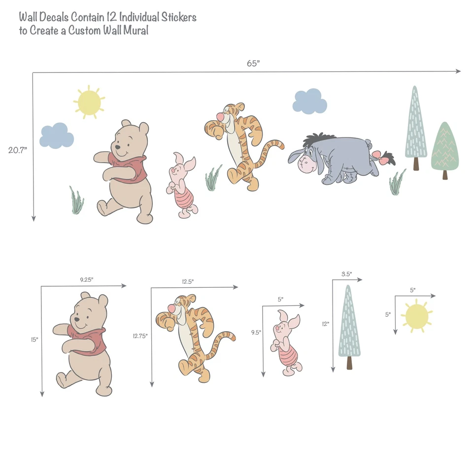 Adesivos/decalques de parede Bedtime Originals Disney Baby Winnie the Pooh & Friends - Imagem 2 de 4