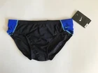 Nike Men’s Team Swim Brief Swimsuit TESS0048 490 Color Block Black Blue Size 32