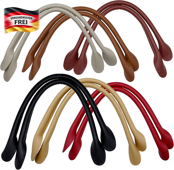 12 StüCk Taschengriffe FüR HäKeltaschen, 6 Farben Lederhandtasche Griffe Taschen-image