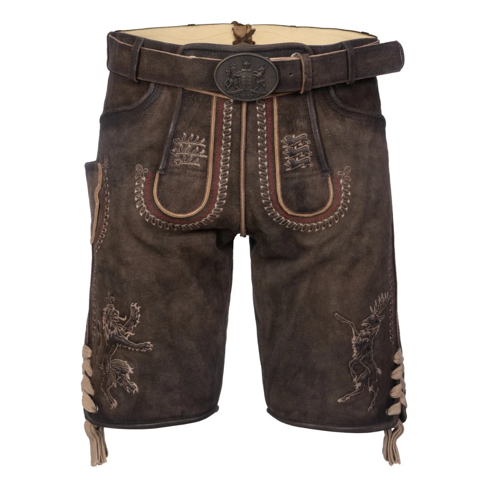 Krüger Furchtlos Und Treu 3 Lederhose Homme Pantalon Trachten Cuir - Photo 1/1