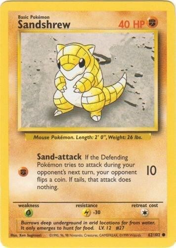 Sandshrew Common Base Set 062/102 LP