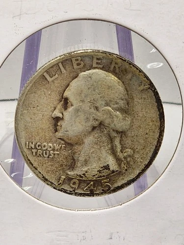 1945-S Washington Quarter Raw Fine