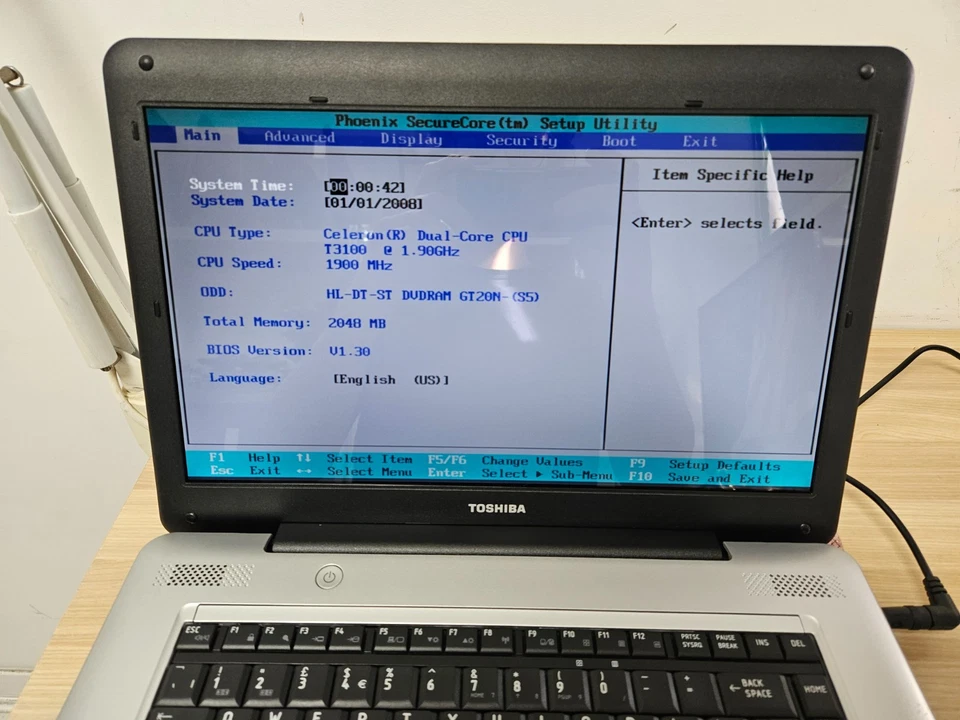 Toshiba Satellite L450-18D - Celeron T3100 - 2GB Ram - No Storage - Image 4 of 4