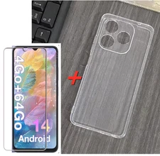 Case Cover + Tempered Glass Film Cover Screen Protector For Oscal Flat 2 Flat 2C