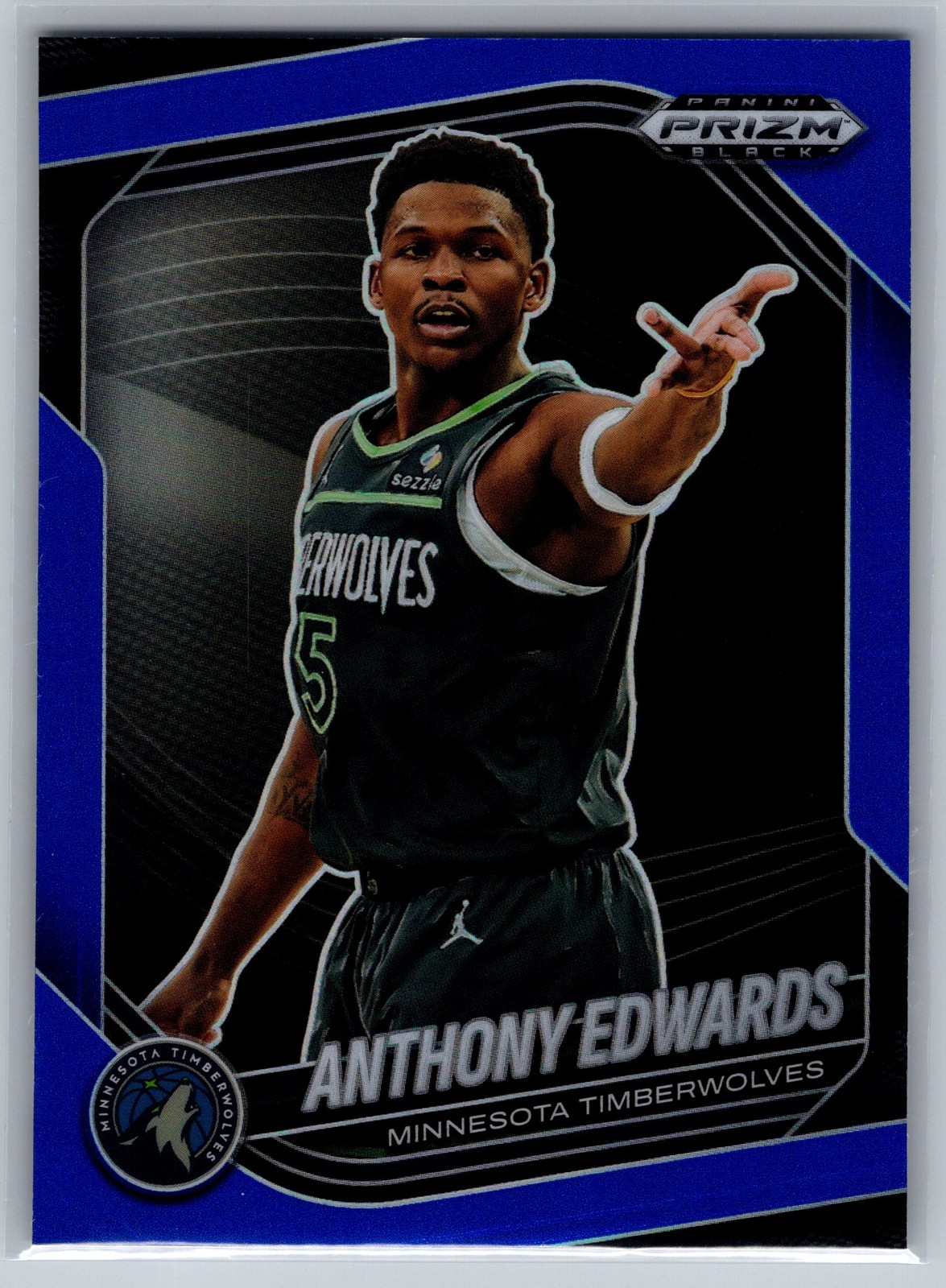 2024 Prizm Black Anthony Edwards Blue /199 #17 Minnesota Timberwolves