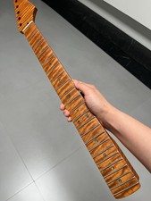 AAAAA Stainless steel 22fret Roasted flame Maple Electric Guitar Neck Satin 12in