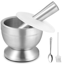 304 M&ouml;rser Mit St&ouml;&szlig;el Set Mit St&ouml;&szlig;el Klein, L&ouml;ffel Und Silikondeckel Gew&uuml;rzm&uuml;hle