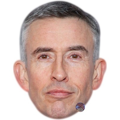 Steve Coogan (Smile) Celebrity Mask, Flat Card Face, Fancy Dress Mask