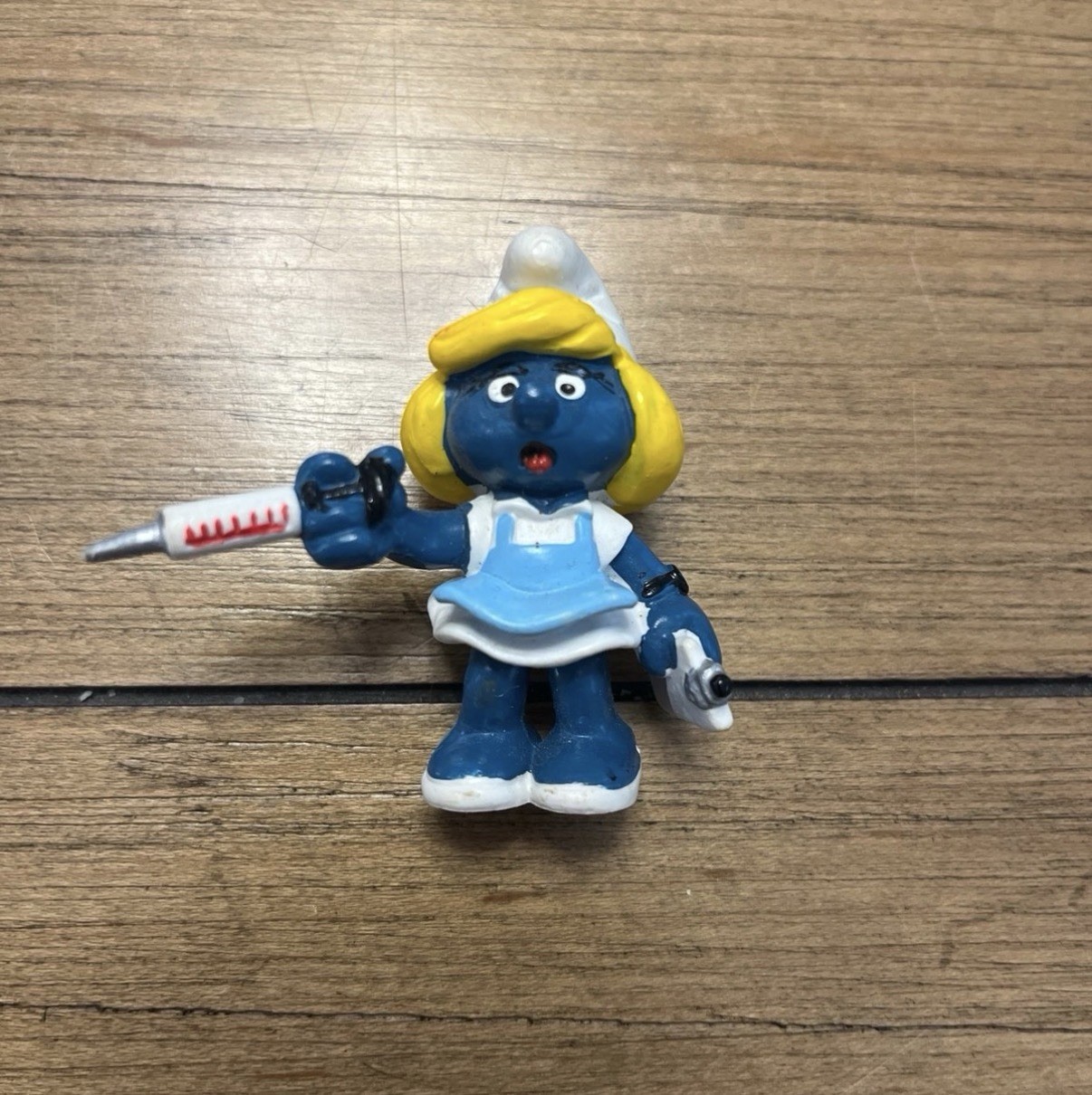 Vintage Smurfs Nurse Smurfette Smurf Figure 20139 Figurine Schleich Peyo 1981