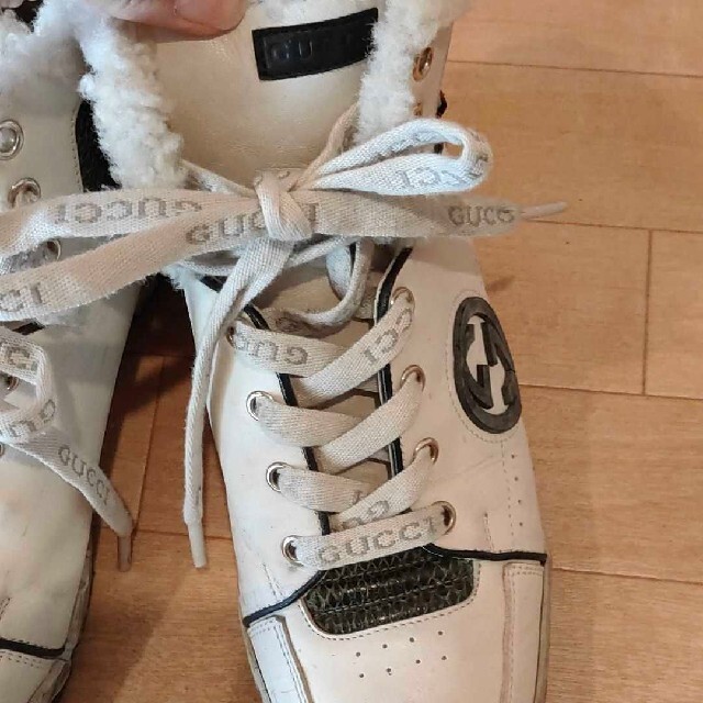 GUCCI  Interlocking G Leather x Python Boa High C… - image 5