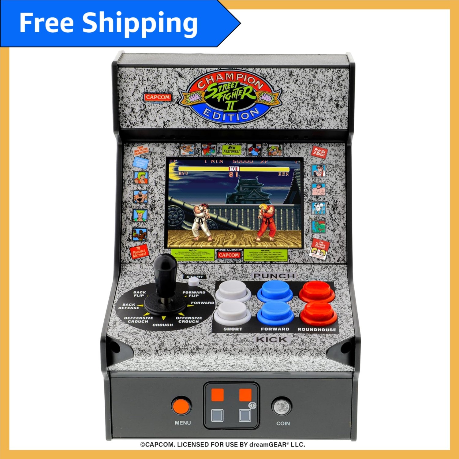 Street Fighter II Champion Edition Mini Arcade Machine - Authentic
